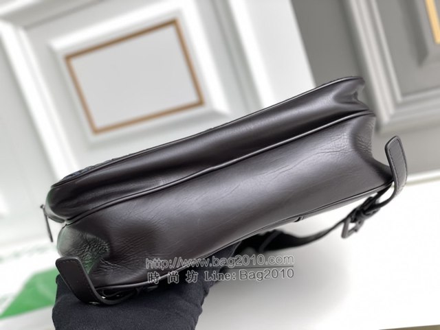 Bottega veneta高端男包 98049 寶緹嘉原廠進口牛皮男士後背包 BV經典款黑色雙肩包  gxz1363